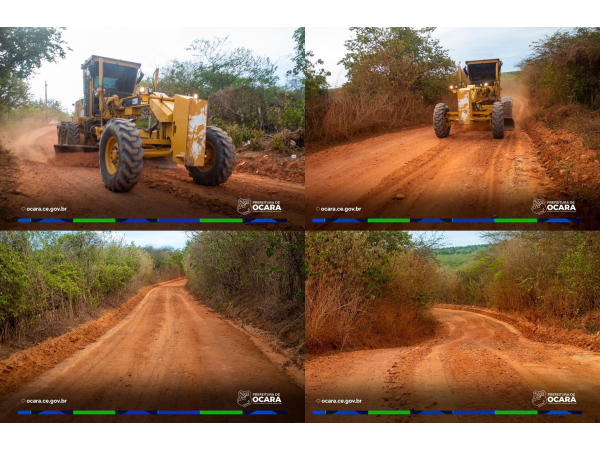 Prefeitura realiza recuperação das estradas que ligam a BR-122 ao distrito de Curupira